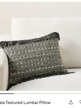 Pottery Barn Fiala Textured Lumbar Pillow (Cover), 14x20